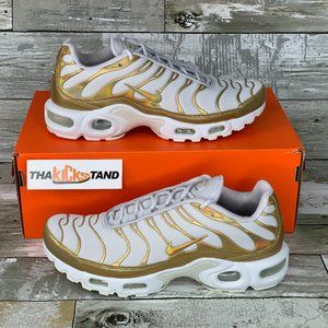 Nike Air Max Plus TN White Gold Shoes 605112-054